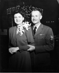 James and Bertha Kezar at their wedding -1945 