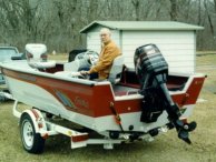 Jack and his new boat - 1995